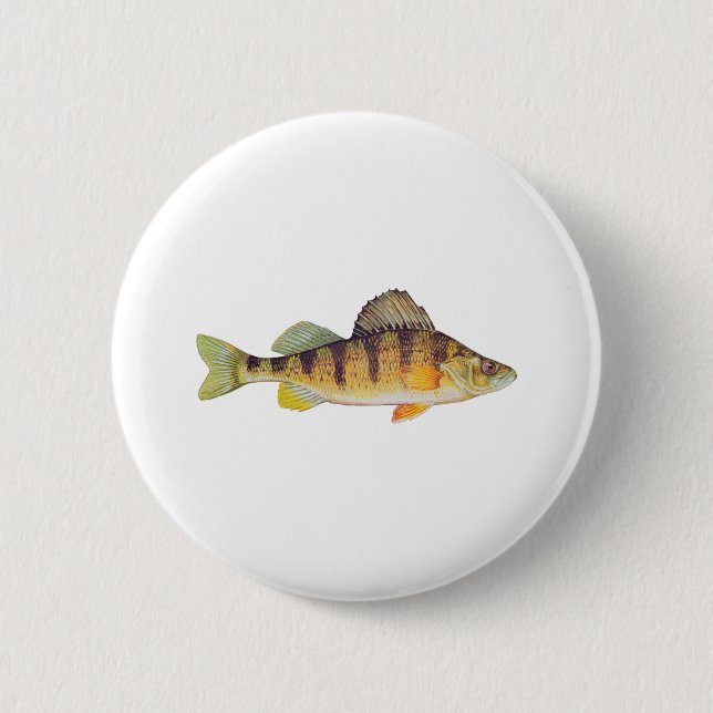 Yellow Perch (untitled) 2 Inch Round Button (Front)
