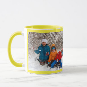 Yellow Personalize Photo Template Gift Coffee Mug