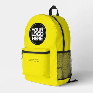 Yellow   Personalized Corporate Logo and Text Printed Backpack