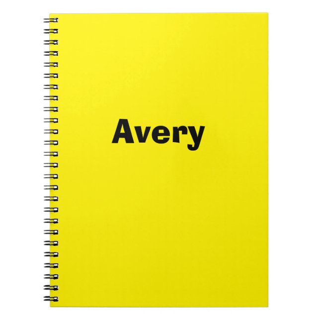 Yellow Personalized Notebook (Front)