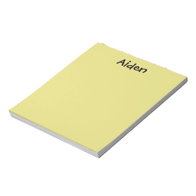 Yellow Personalized Notepad (Rotated)