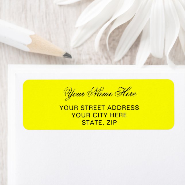 Yellow Personalized Return Address Mailing Labels (Insitu)