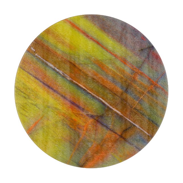 Yellow Petrified Wood Cutting Board (Front)