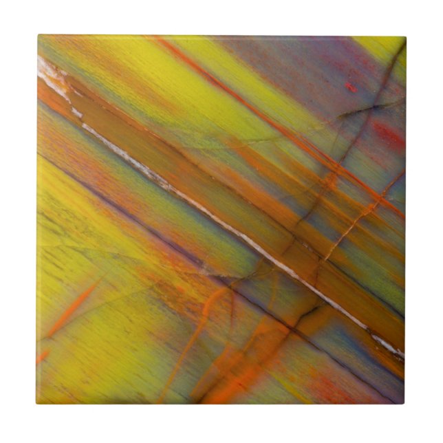 Yellow Petrified Wood Tile (Front)