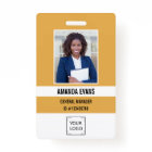 Yellow | Photo Employee Logo or QR CODE Security