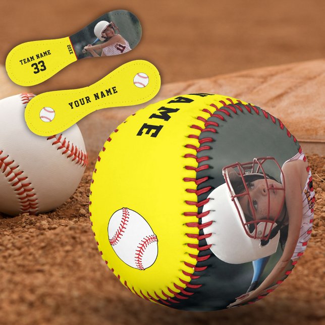 Yellow Photo Player Name Number Team  Softball (Creator Uploaded)