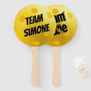 Yellow Pickleball Balls Pickleball Tournament Hand Fan