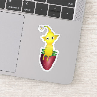 Yellow Pikmin on Strawberry Sticker
