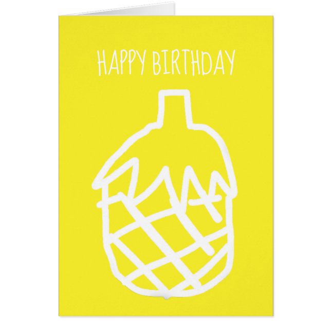 Yellow pineapple modern simple outline design (Front)