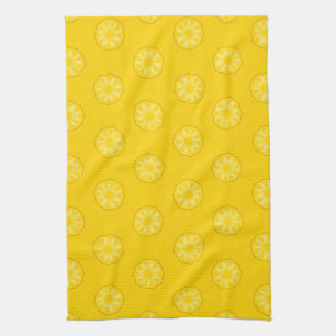 Yellow Pineapple Slices Pattern Kitchen Towel