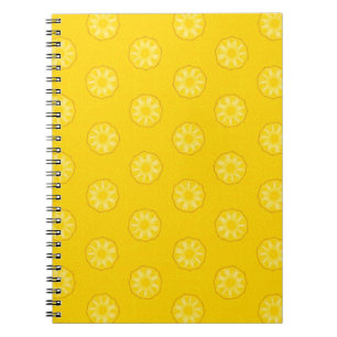 Yellow Pineapple Slices Pattern Notebook