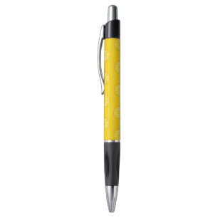 Yellow Pineapple Slices Pattern Pen