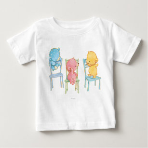 Yellow, Pink, and Blue Bears on Chairs Baby T-Shirt