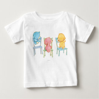 Yellow, Pink, and Blue Bears on Chairs Baby T-Shirt