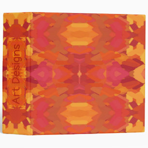 Yellow, Pink and Orange Kaleidoscope Binder