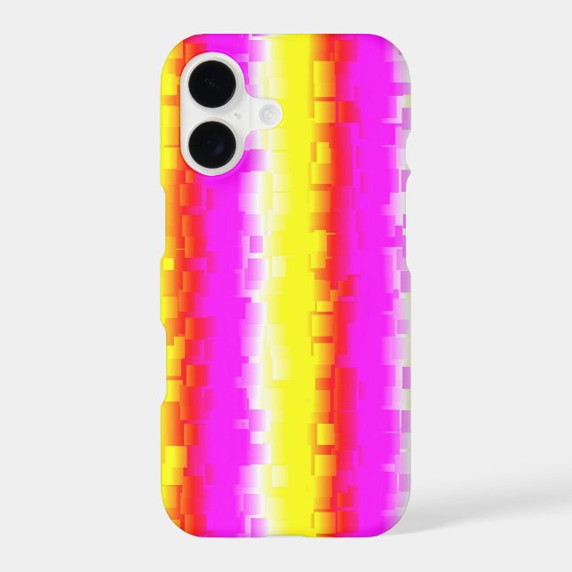 Yellow Pink Artdeco Rainbow Stripes (Back)