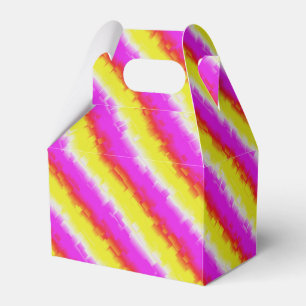 Yellow Pink Artdeco Rainbow Stripes Favor Box