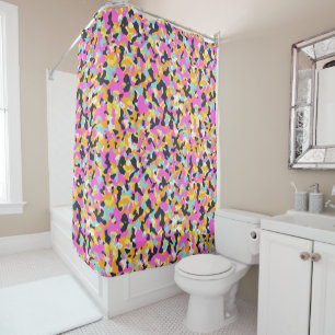 Yellow Pink Black Blue Camouflage Camo Pattern