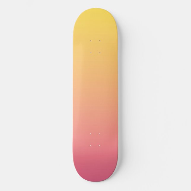 Yellow Pink Colour Skateboard (Front)