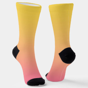 Yellow Pink Colour Socks
