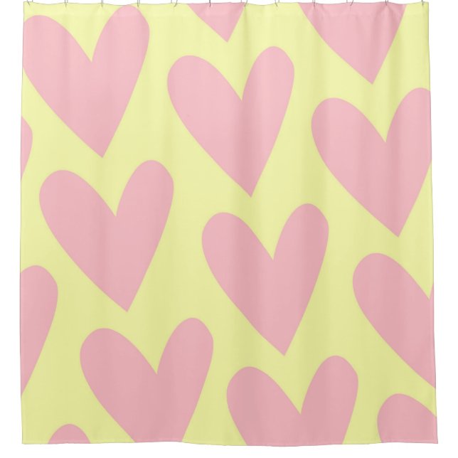 Yellow Pink Cute Simple Heart Y2K Pattern  (Front)