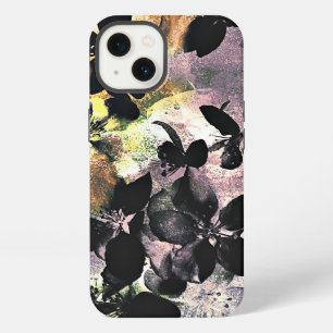 Yellow pink flower pattern floral digital art iPhone 13 case