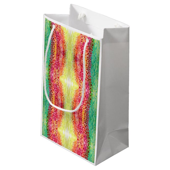 Yellow, Pink, Green Bright Magic Gift Bag (Back Angled)