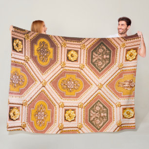 Yellow Pink Hungarian Abstract Ceiling Photograph Fleece Blanket