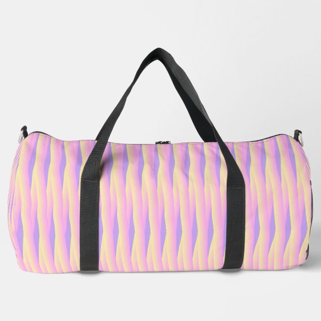 Yellow pink purple sticks duffle bag (Front)