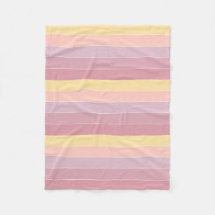Yellow Pink Purple Striped Modern Template Fleece Blanket