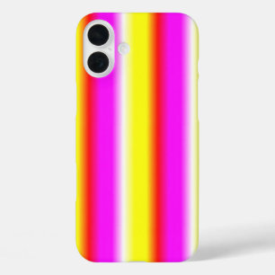 yellow pink rainbow stripe iPhone 16 plus case