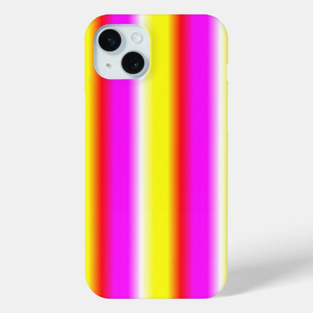 yellow pink rainbow stripe Case-Mate iPhone case (Back)