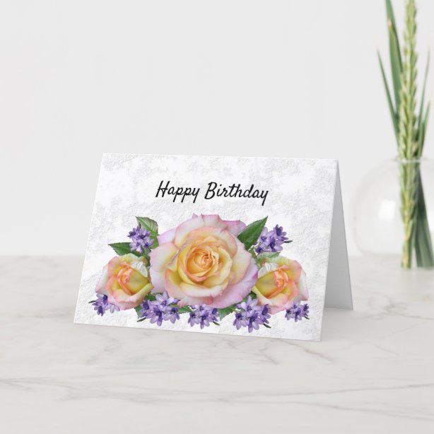 Yellow Rose Birthday Cards | Zazzle CA