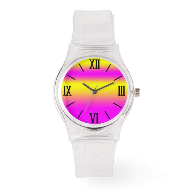 yellow pink watch (Front)