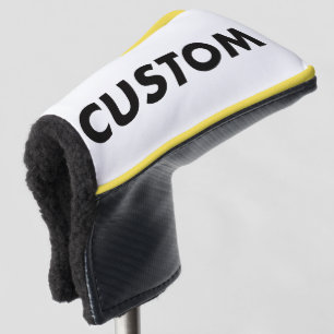 YELLOW Piping Custom Golf Putter Headcover Blank