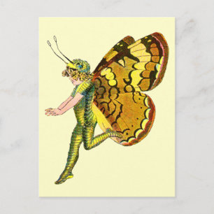 Yellow Pixie Fairy Postcard