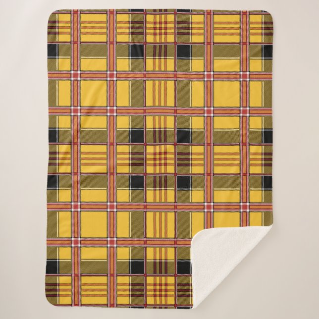 yellow plaid blanket (Front)