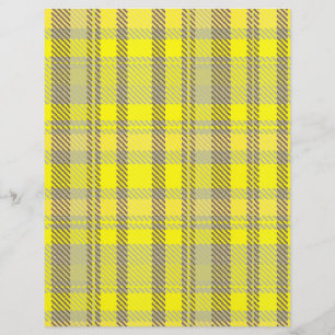 Yellow Plaid Bulk Scrapbook Paper Pages