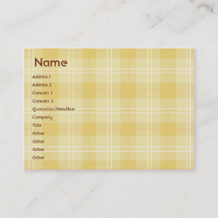 Yellow Plaid - Chubby Business Card