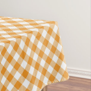Yellow Plaid Fall Pattern Tablecloth