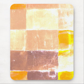 Yellow Plaid Peach Mouse Pad