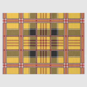 yellow plaid tissue paper