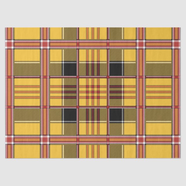 yellow plaid tissue paper (Front)