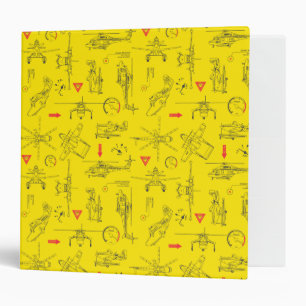 Yellow Planes Pattern Binder
