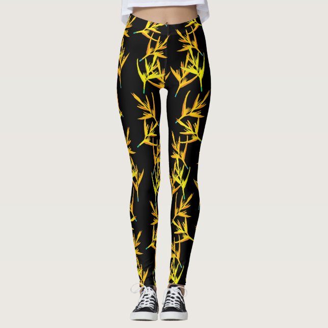 Yellow Plants Leggings (Front)