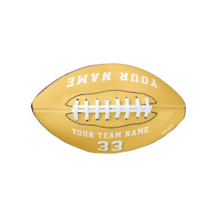 Yellow Player Name Number and Team Name Football