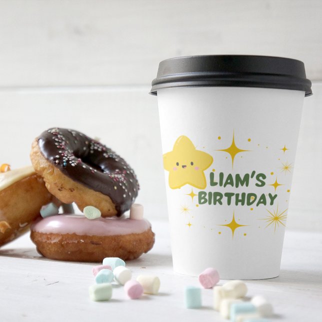 Yellow playfull star Kids party paper cup (Creator Uploaded)