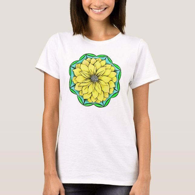 YELLOW POINSETTIA T-shirt (Front)