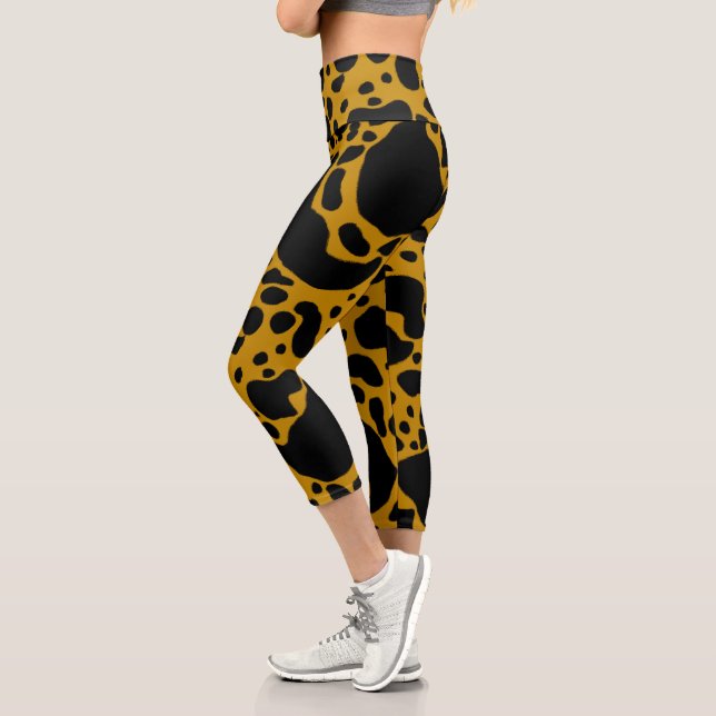 Yellow Poison Dart Frog Capri Leggings (Left)