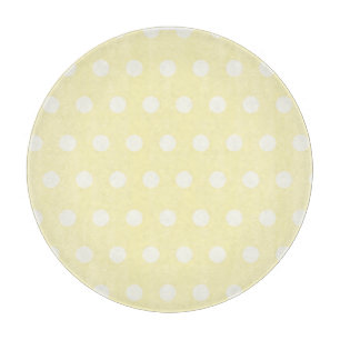 Yellow Poka Dots Cutting Board